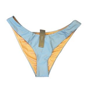 NWT J. Crew Light Blue Curved Waist Women Small Bikini Swim Bottom BC125